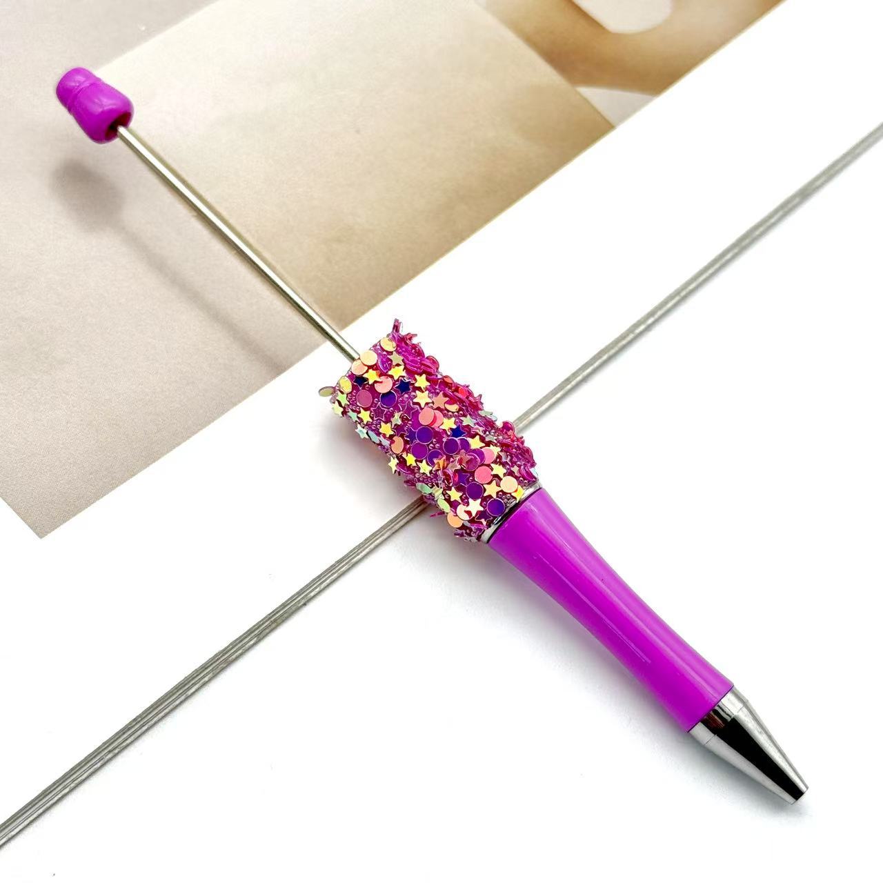 Wholesale DIY Little Star Bead Pen Colorful Sparkling Sequin Ballpoint Pen