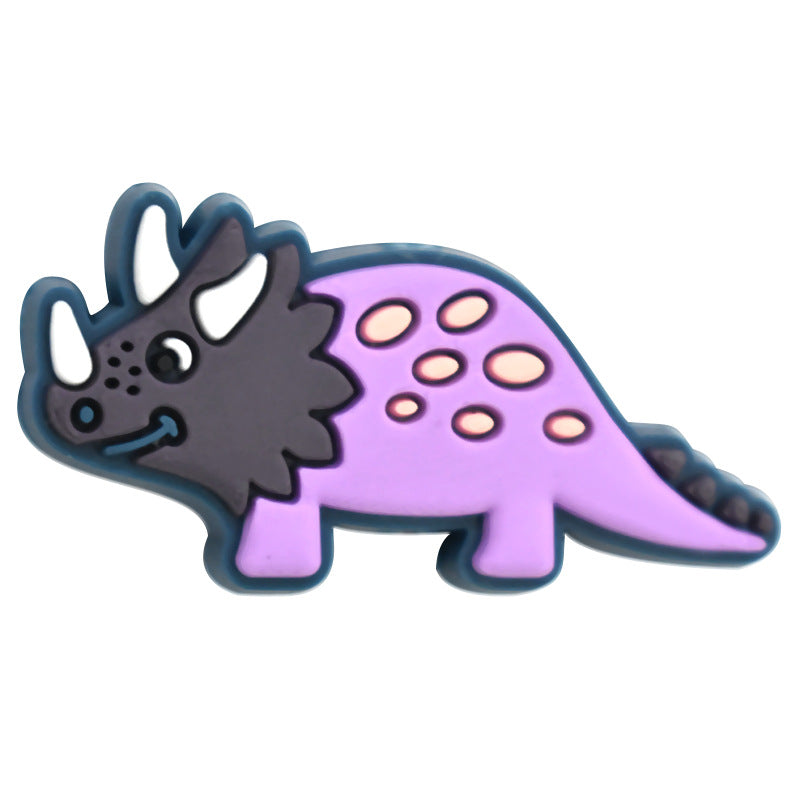 Wholesale 100pcs Cute Dinosaur Series PVC Soft Glue Thick Patch Beads