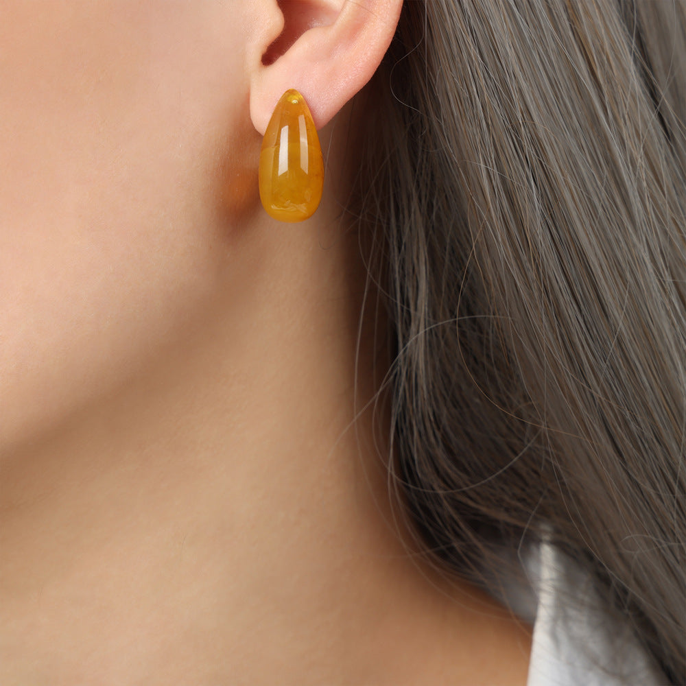 Wholesale Vintage Tear Drop Shaped Resin Earrings