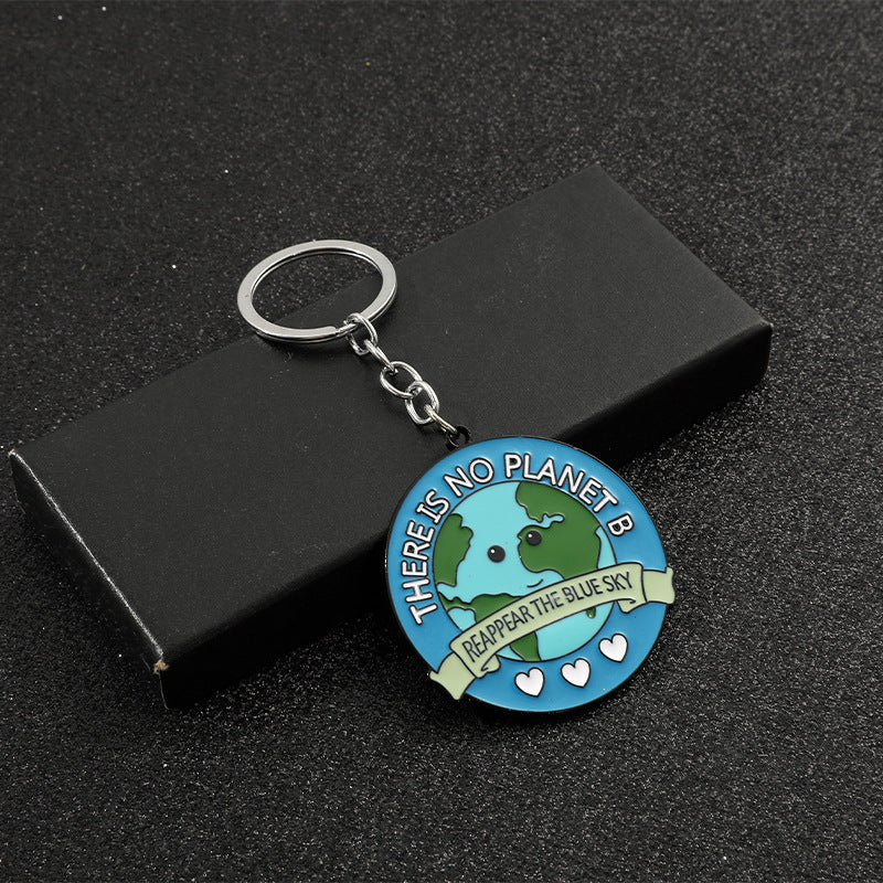 Wholesale Cartoon Earth Shape Zinc Alloy Children's Keychain