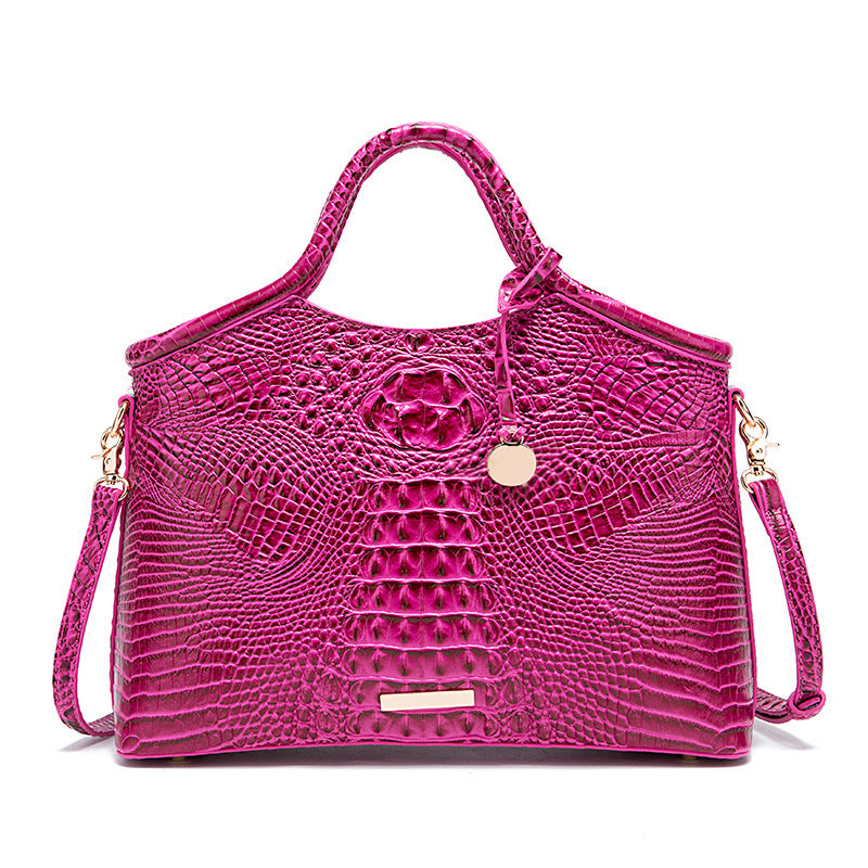 Wholesale PU Hand-held Crossbody Retro Multi-color Three-dimensional Concave and Convex Crocodile Pattern Shoulder Bag