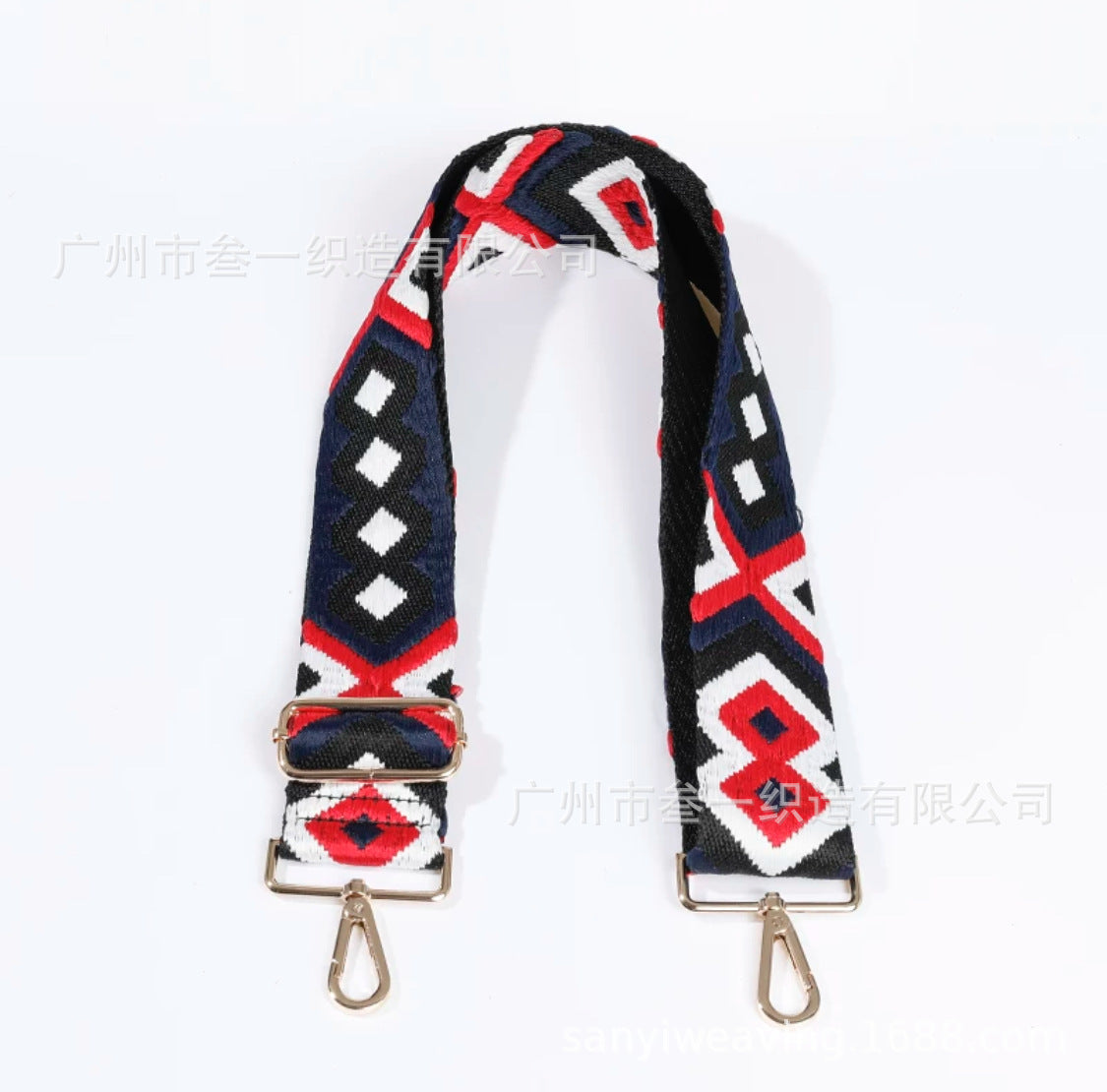 Wholesale All-match Ethnic Style 3.8cm Diamond Jacquard Adjustable Lengthened Retro Style Bag Strap