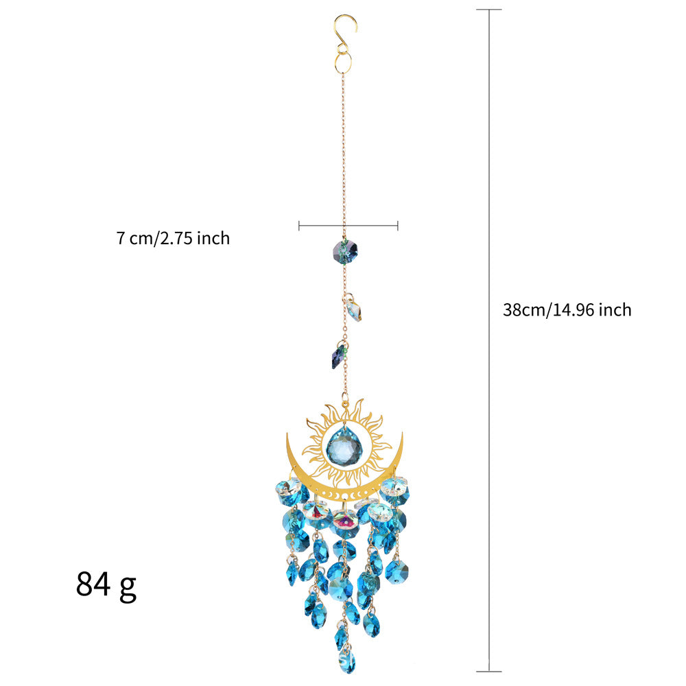 Wholesale Devil' s Eye Sun Moon Crystal Wind Chime