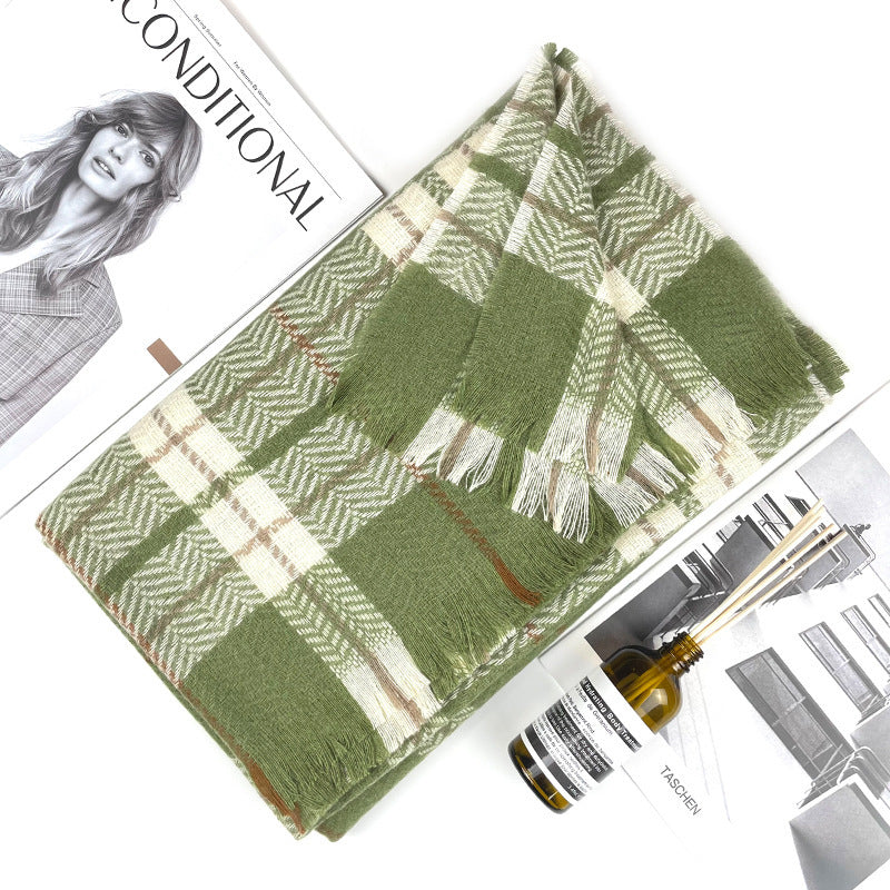 Wholesale Plaid Shawl Imitation Cashmere Scarf