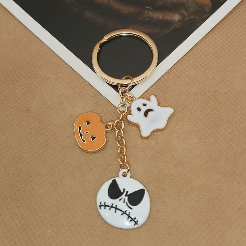 Wholesale Alloy Bat Ghost Zombie Pumpkin Skull Halloween Keychain