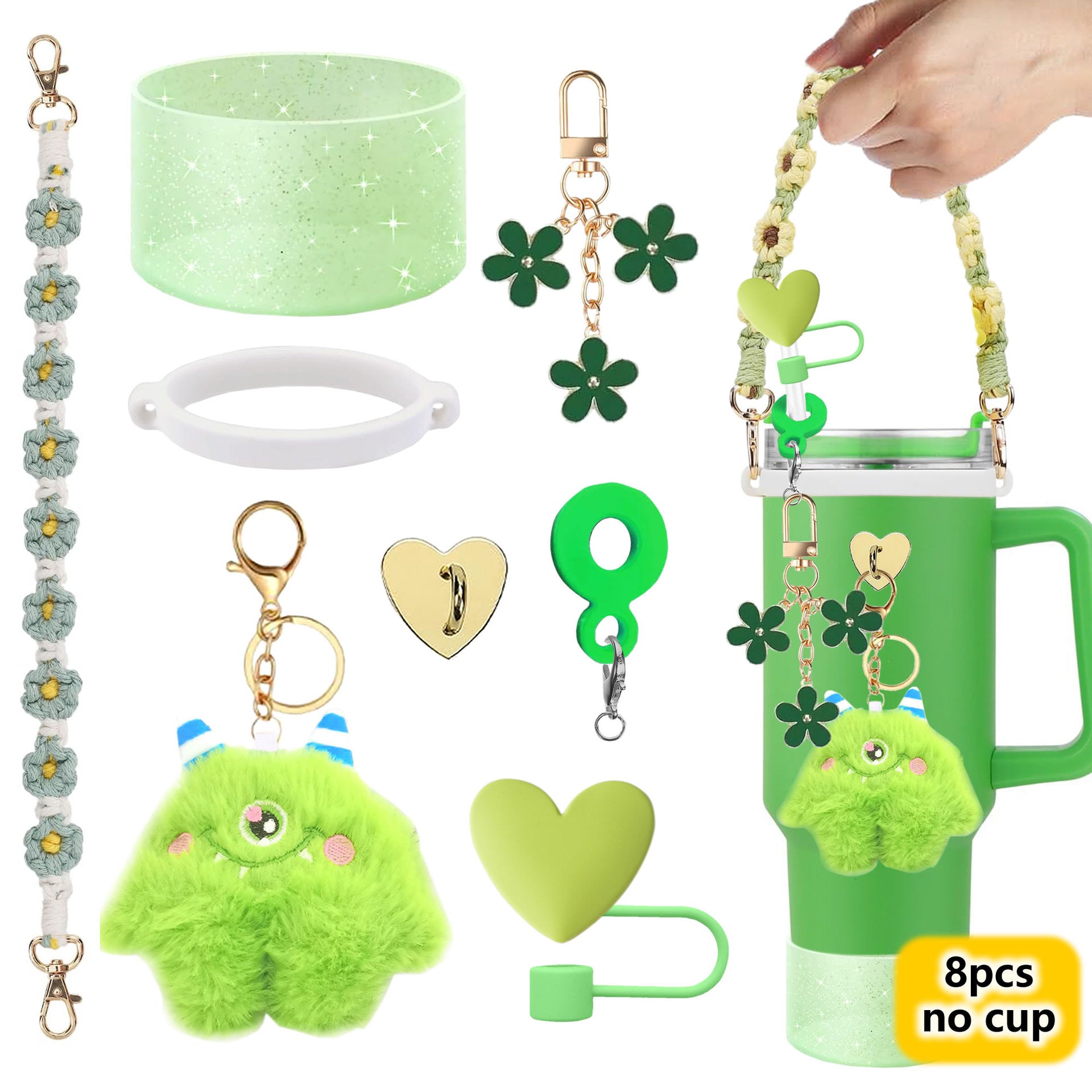 Wholesale Monster Pendant Peach Blossom Knot Straw Tube Cap