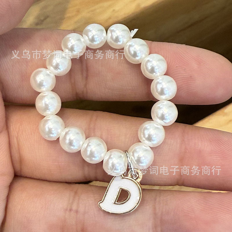 Wholesale 26 letter pearl necklace Doll Accessories