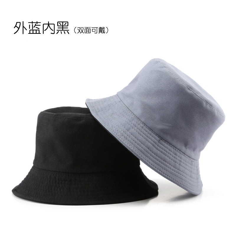 Wholesale Double-sided Solid Color Sunshade Bucket Hat