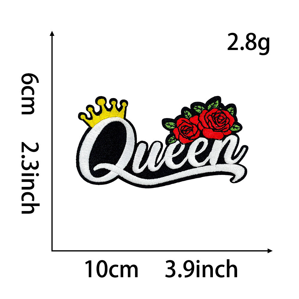 Wholesale Embroidered Iron On Patch Afro Black Girl Leopard Print Letter Design Decorative DIY Craft Supply For Shoes Hats Bags