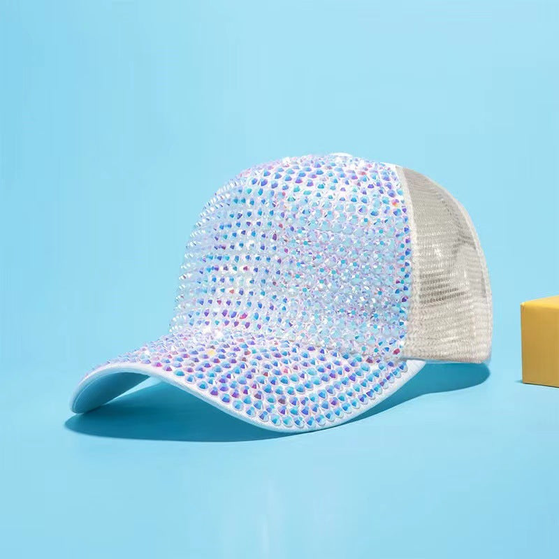 Wholesale breathable baseball cap rhinestone cap summer sunshade sunscreen cap manufacturers a postage