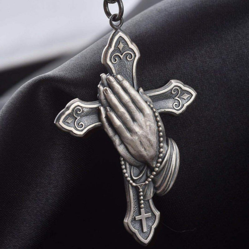Wholesale Religious Style Retro  Silver Faith  Alloy Men' s Pendant