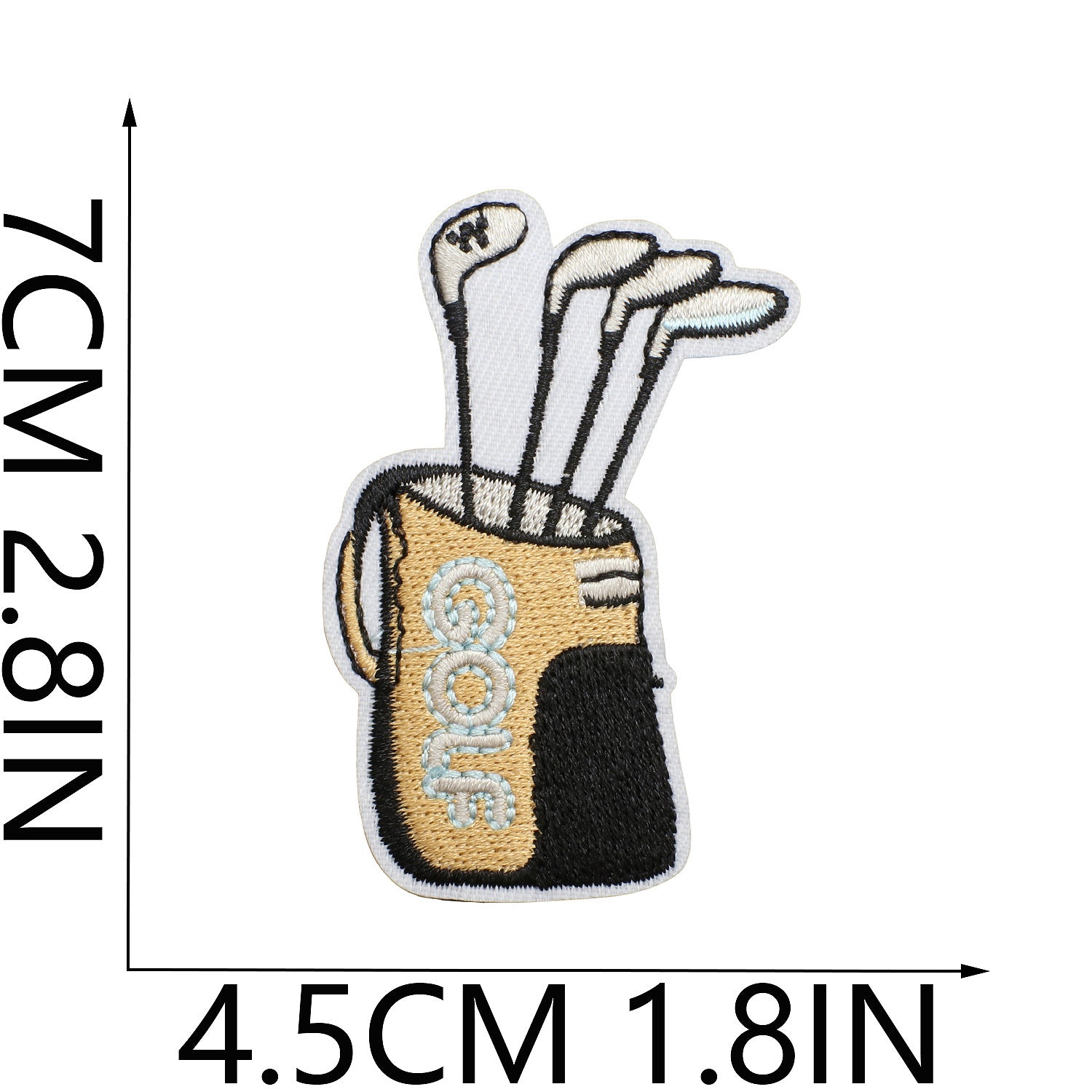 Wholesale Chic Golf Club Embroidered Patch Polyester Clothing Decorative Accent Casual Everyday Use