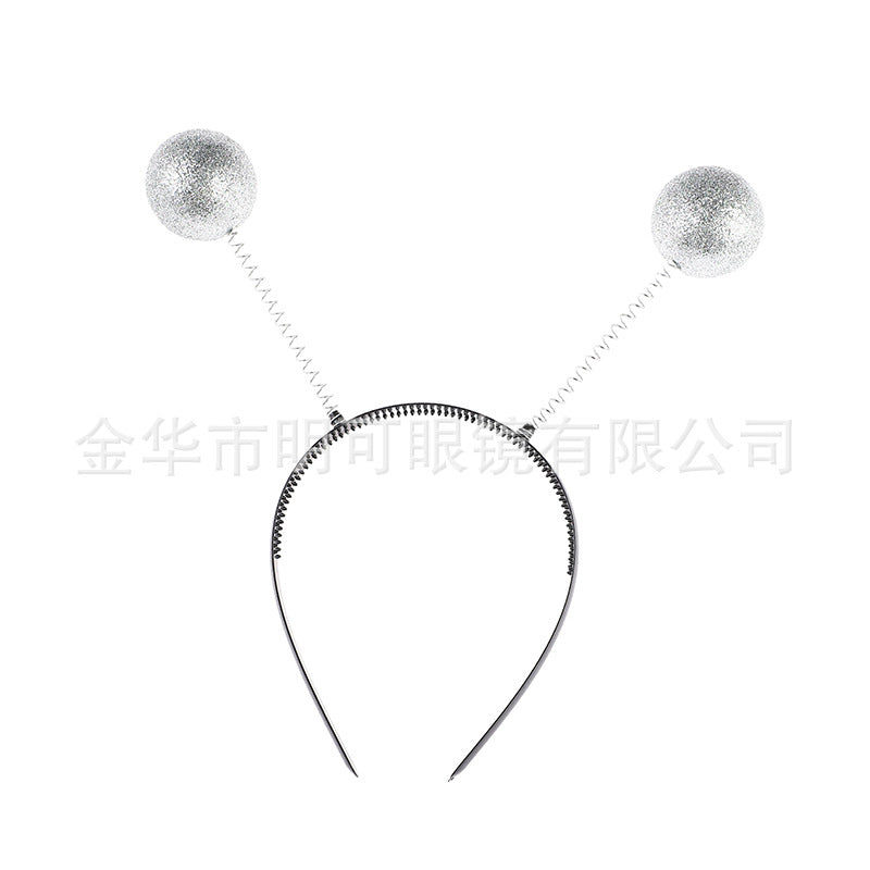 Wholesale Halloween Party Alien Antenna Funny Headband Green Fly Glasses