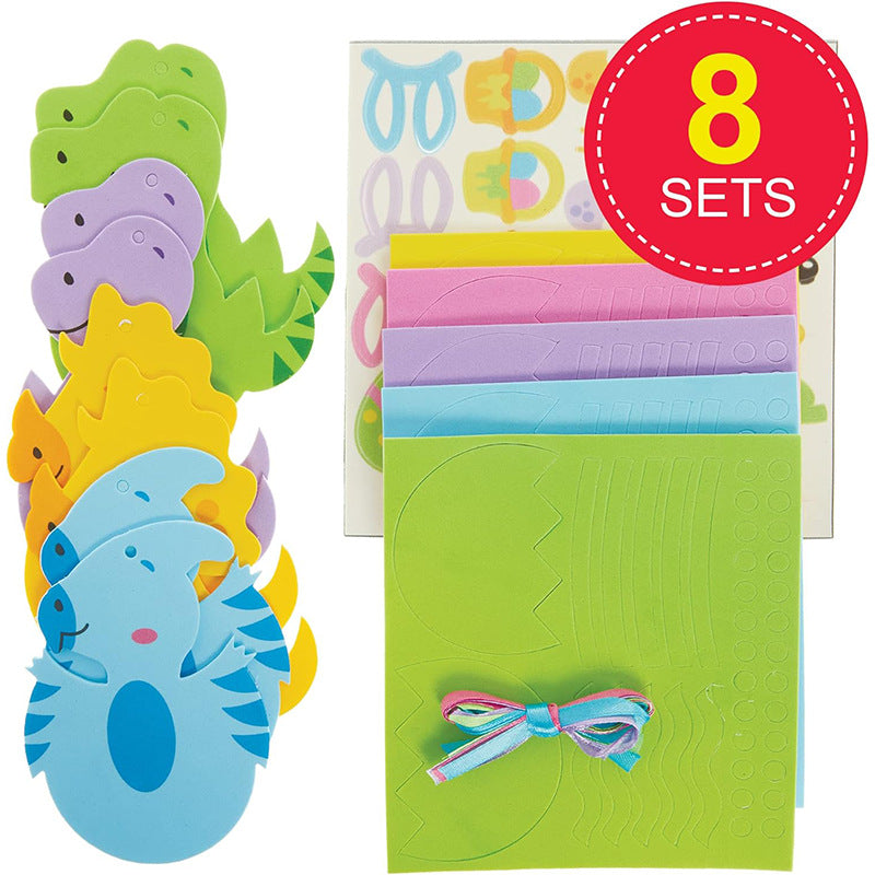 Wholesale EVA Foam Easter Egg Bunny Dinosaur DIY Sticker Set