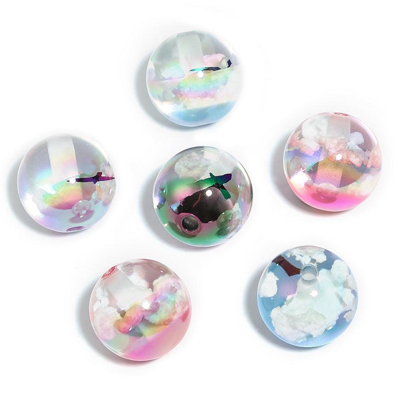 Wholesale 25pcs 20mm High Transparency Color Cloud Seagull Resin DIY Beads