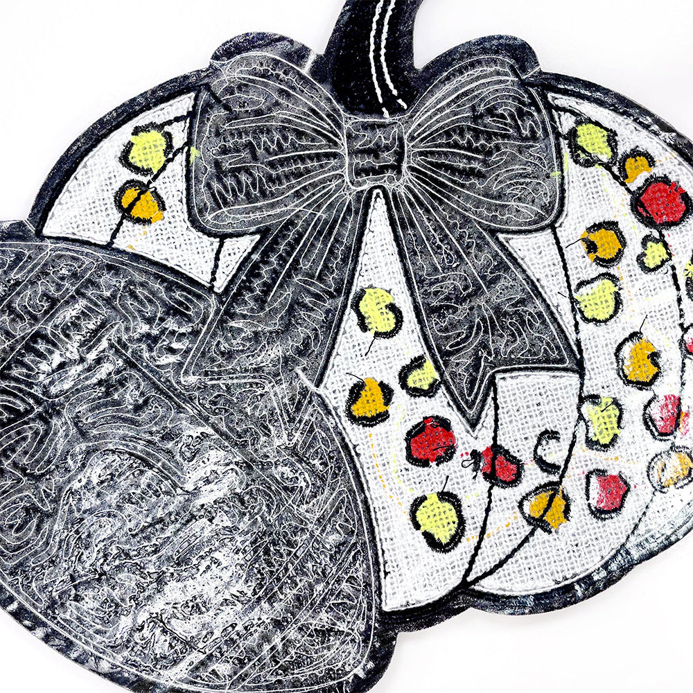 Wholesale DIY Sequined Pumpkin Football Applique Patch For Coats Bags Hats Stylish Craft Supply