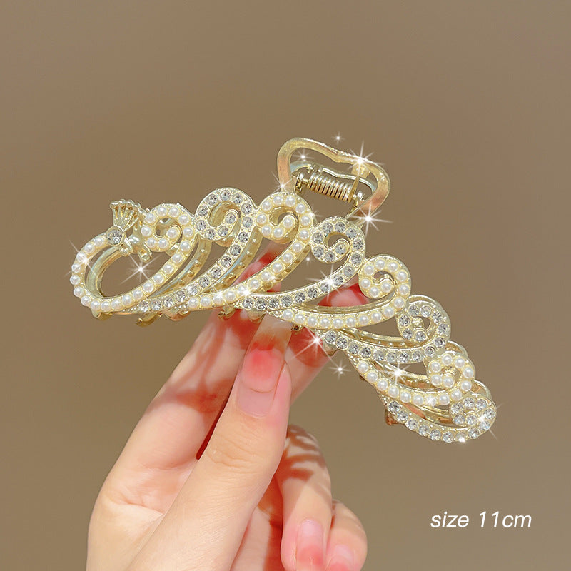 Wholesale Metal Pearl Clip Large Hair Shark Clip