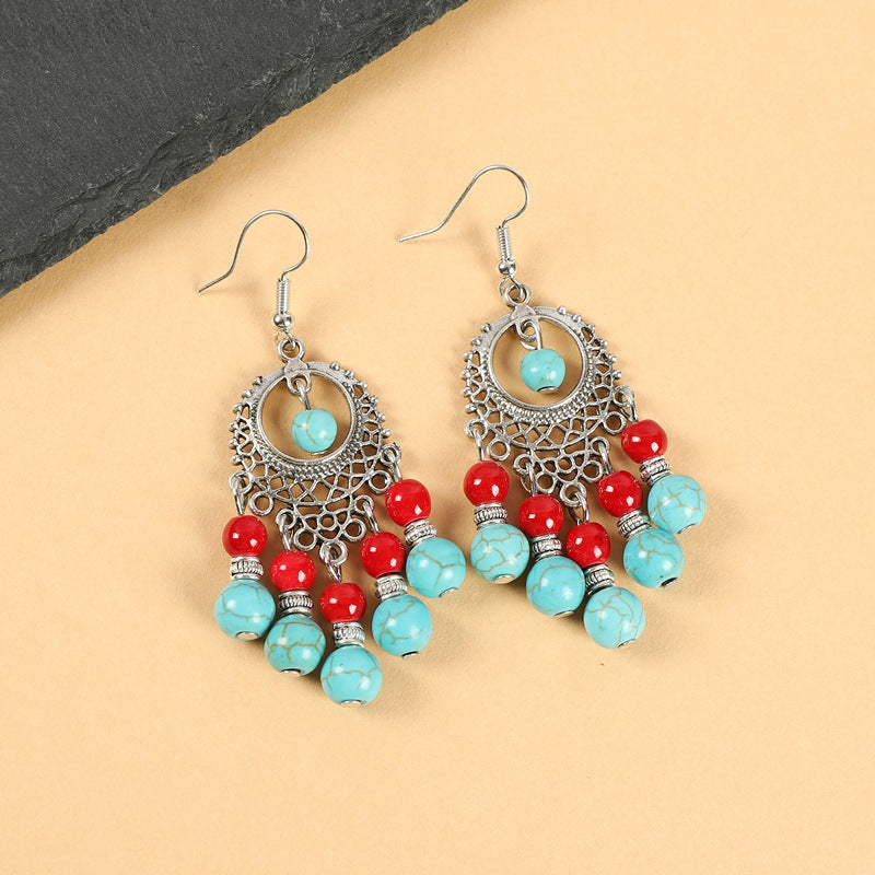 Wholesale Vintage Tassel Alloy Earrings