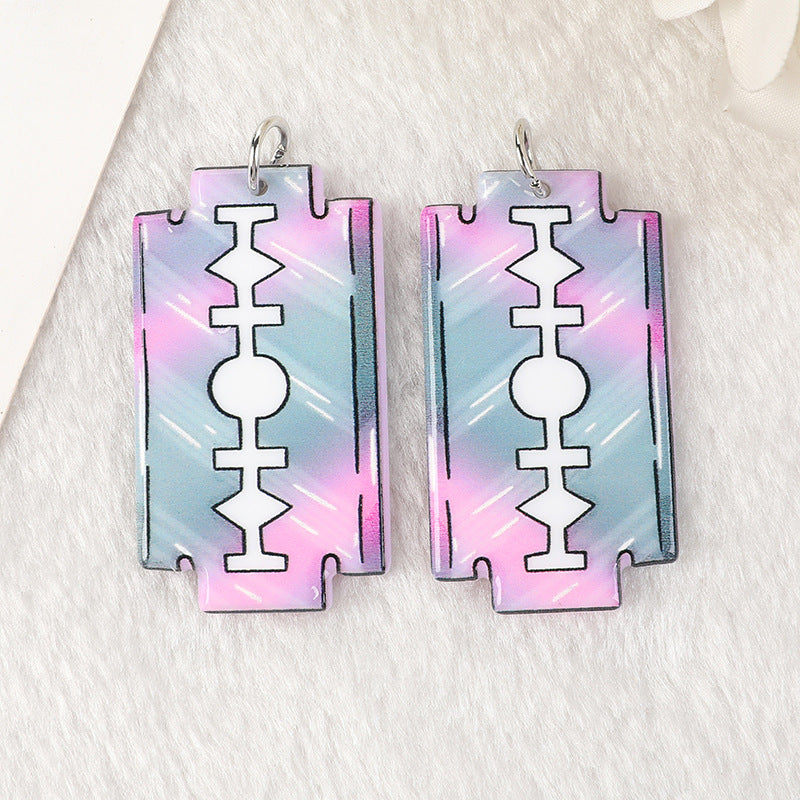 Al por mayor 10 piezas de 10 piezas acrílicas Halloween Pumpkin Man Man Ghost Diy Pendientes de llavero Accesorios