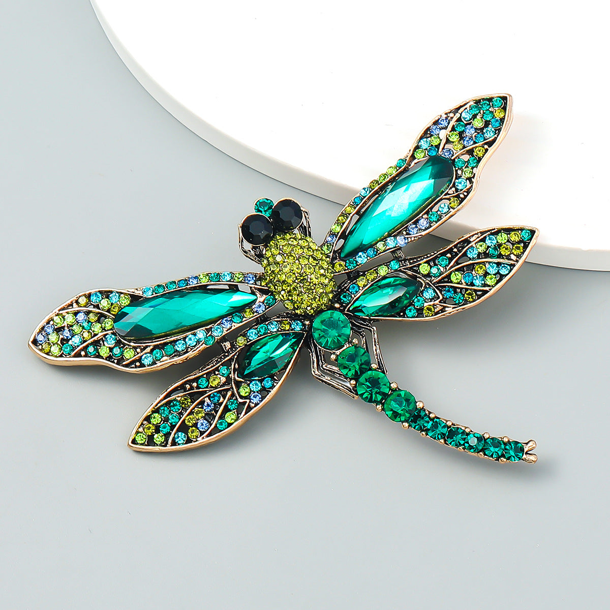 Wholesale Diamond Dragonfly Alloy Brooch
