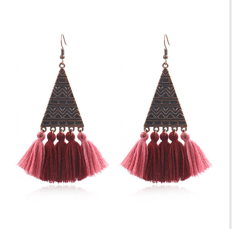Wholesale Bohemian Long Vintage Tassel Earrings