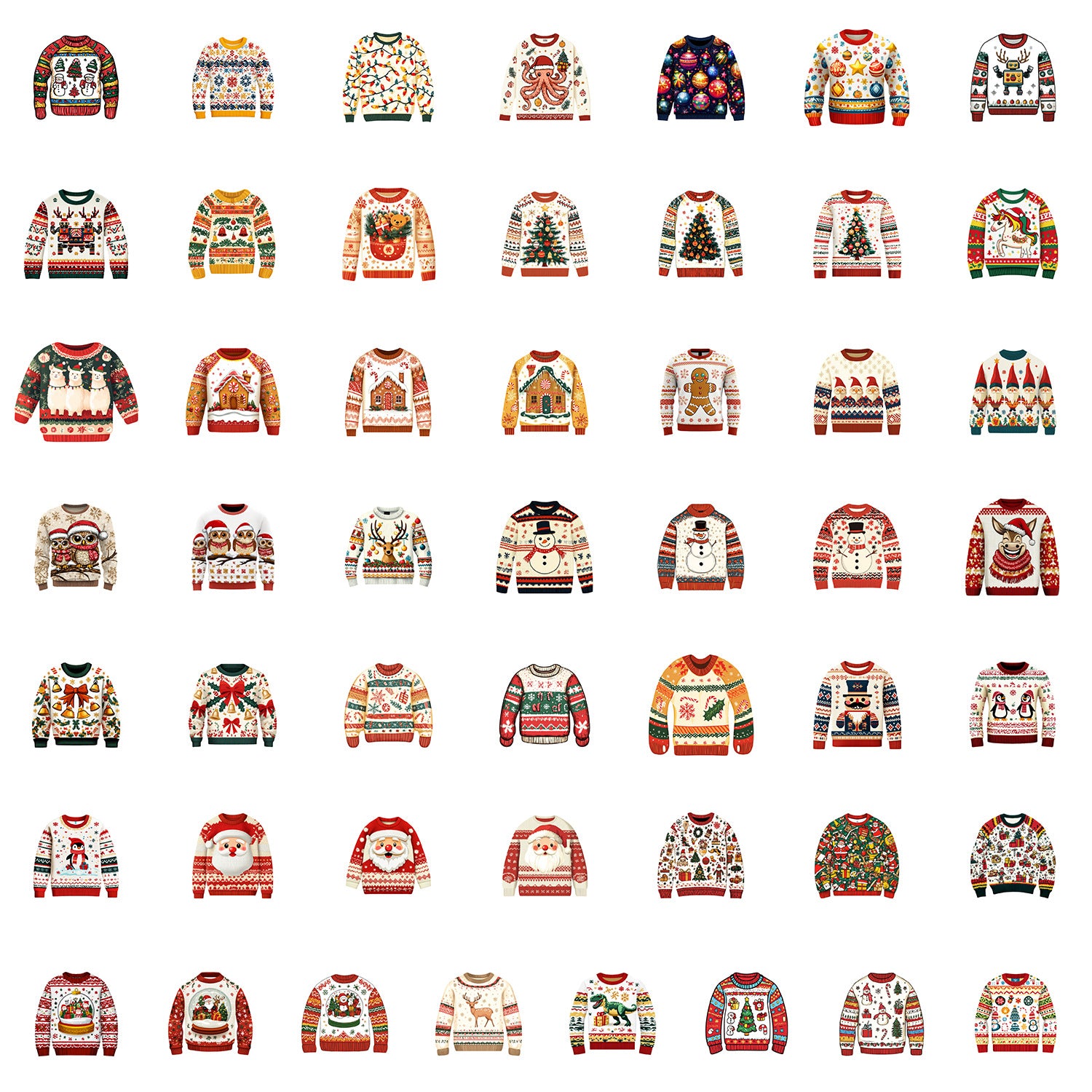 Wholesale 50pcs/pack Christmas sweater graffiti stickers decorative stickers Christmas