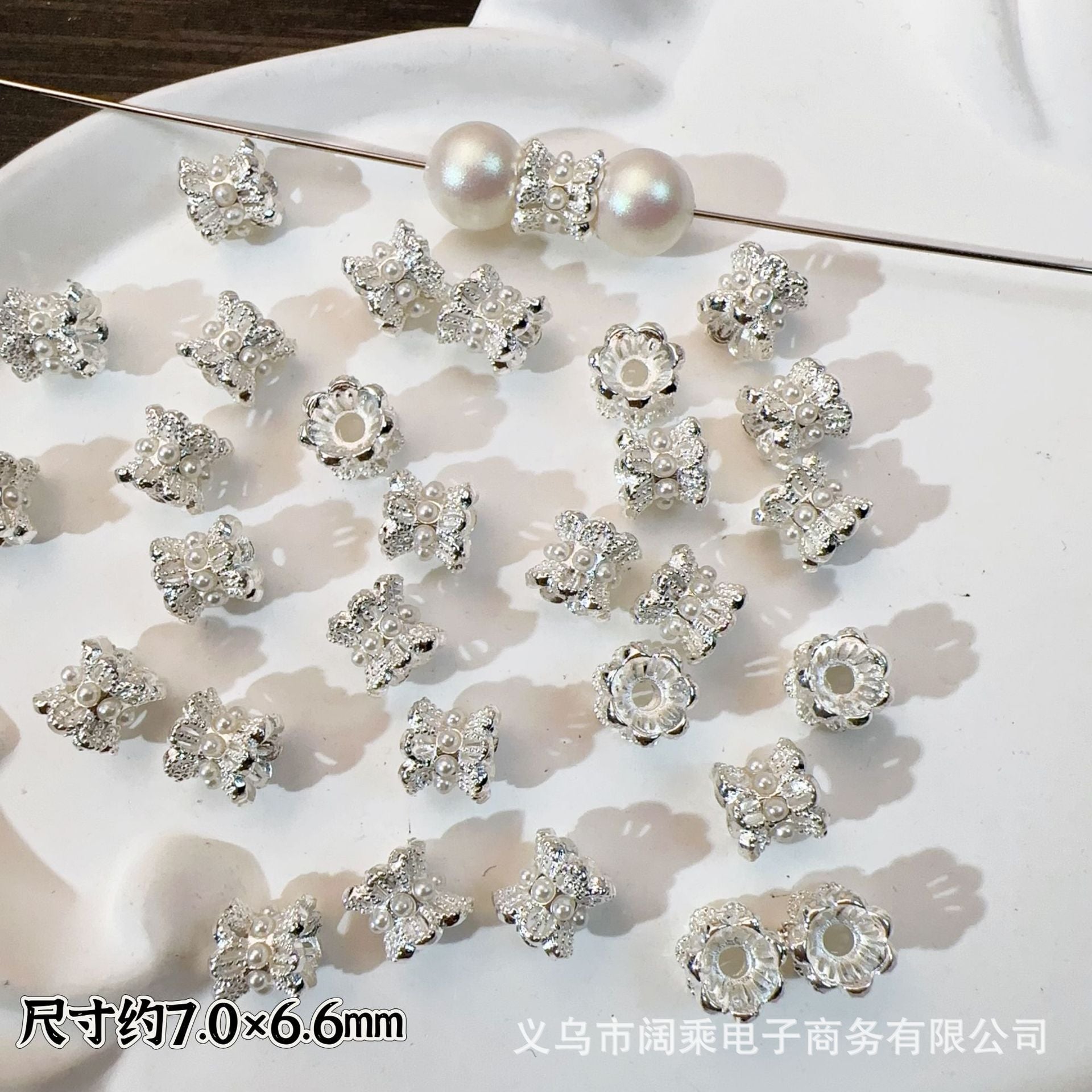 Wholesale 20pcs Ancient-plated hollowed-out small waisted golden double-sided torus spacer Beads
