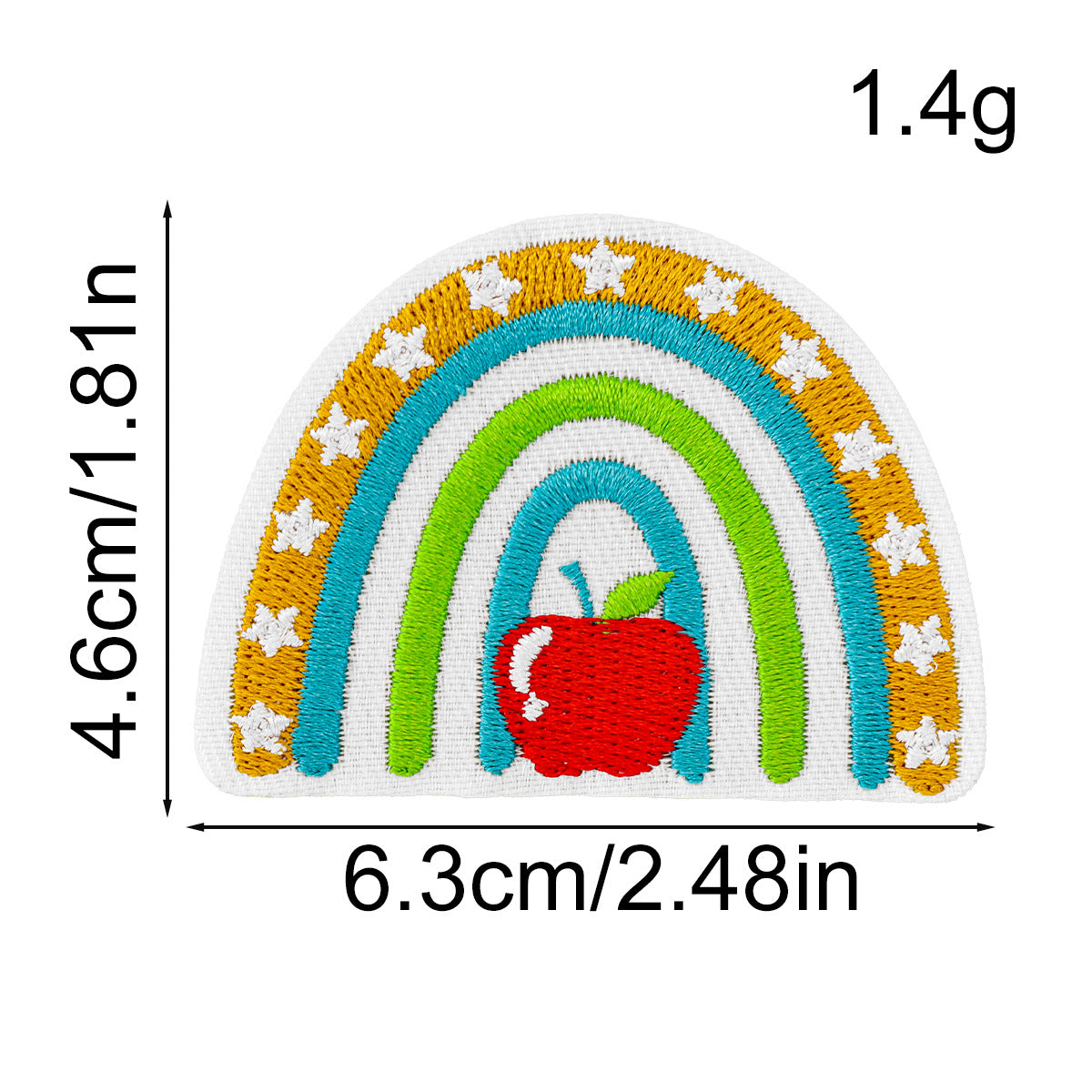 Wholesale Teacher' s Day Rainbow Pencil Cloth Patch