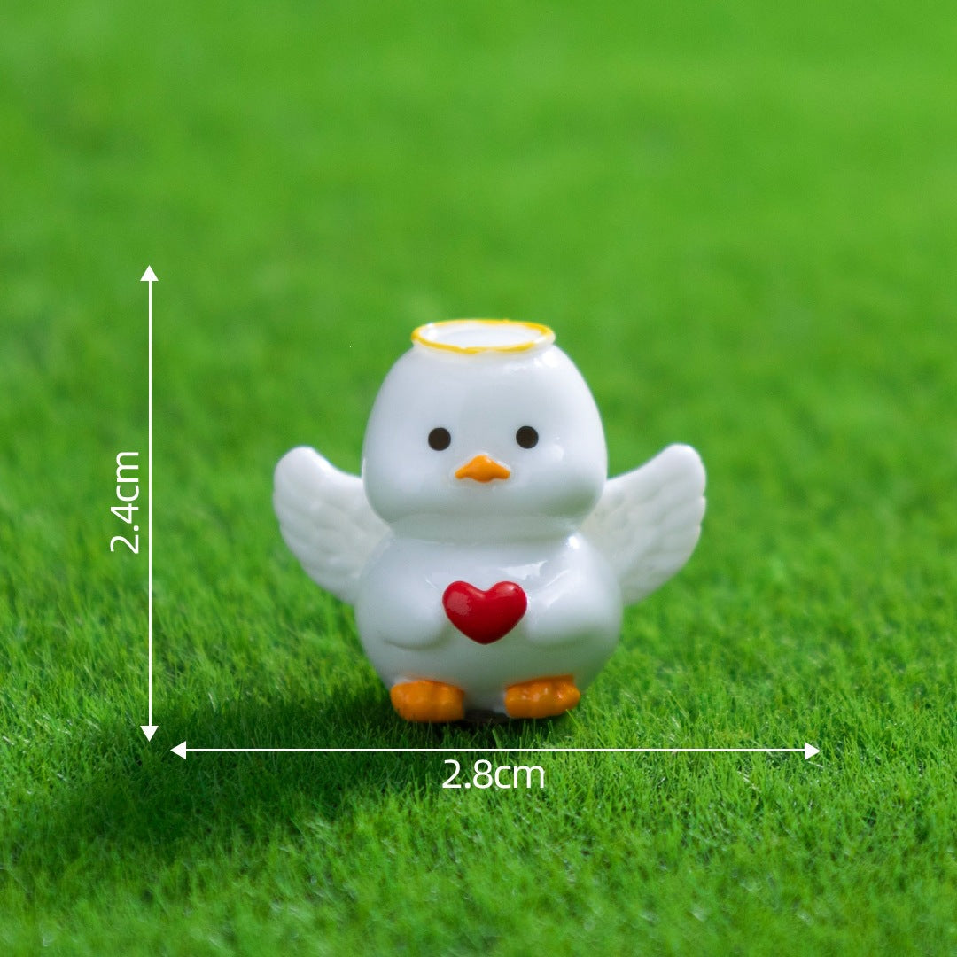 Wholesale Cute Cat Angel Devil Resin Figurine Miniature Desktop Decor DIY Accessory Gift