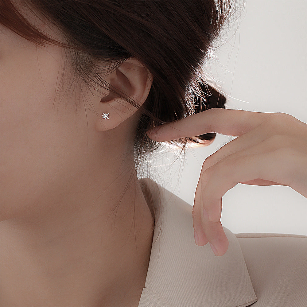 Wholesale S999 Sterling Silver Starlight Sleeping Free Silver Earrings