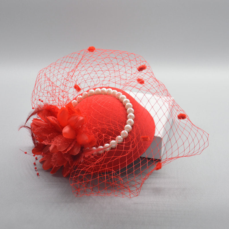 Wholesale Vintage Veil Feathers Hair Clips