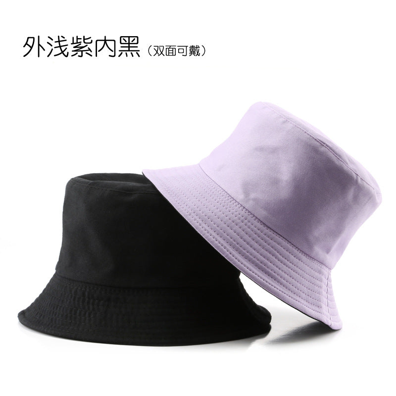 Wholesale Double-sided Solid Color Sunshade Bucket Hat