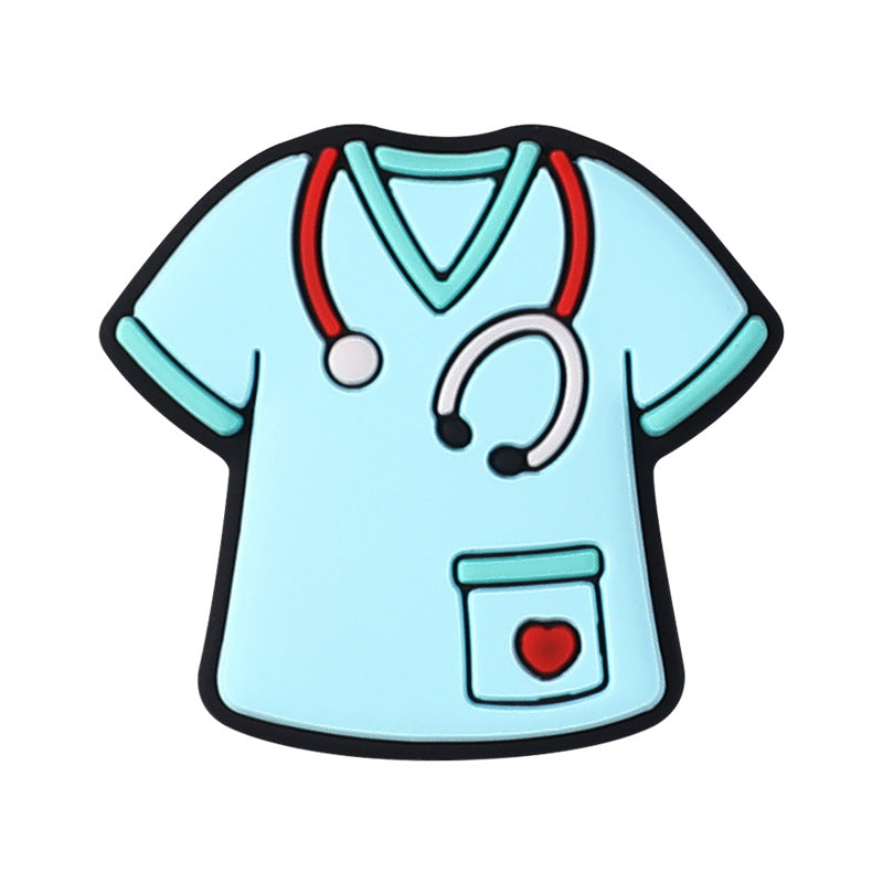 Wholesale 20pcs  Nurse' s uniform silicone beads   Focal Beads