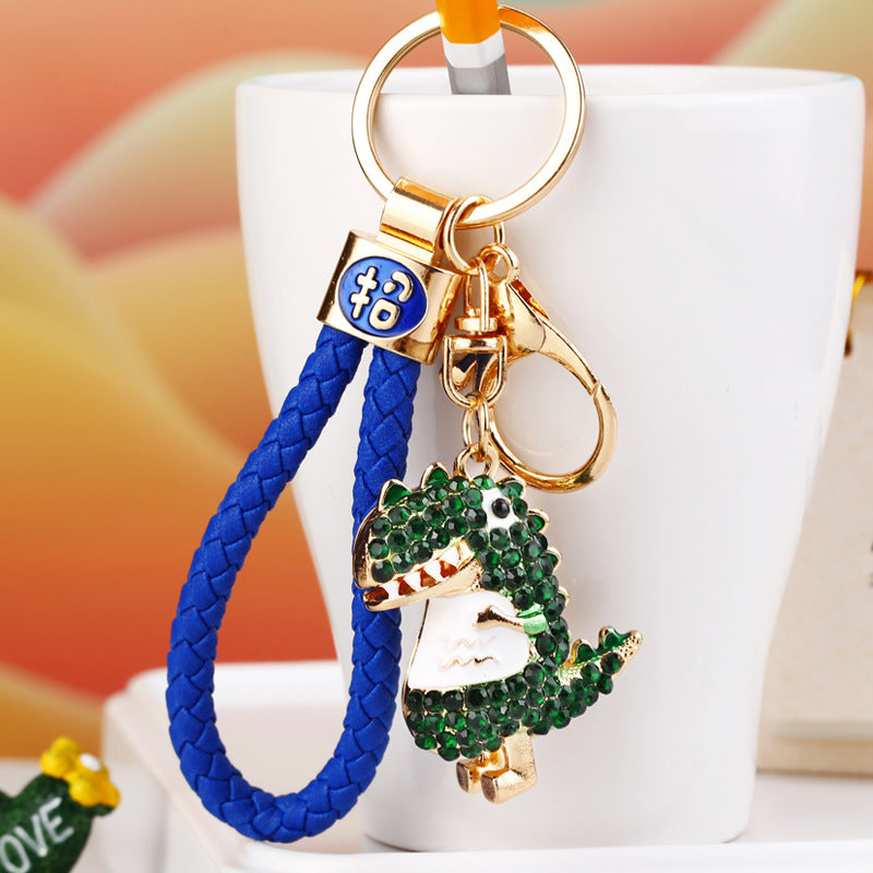 Wholesale Water Diamond Dinosaur Doll Zinc Alloy Keychain