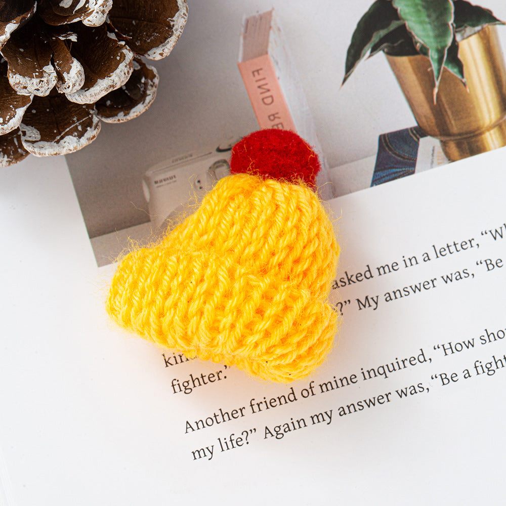 Wholesale Christmas DIY Wool Mini Knitted Finger Hat Doll Accessories