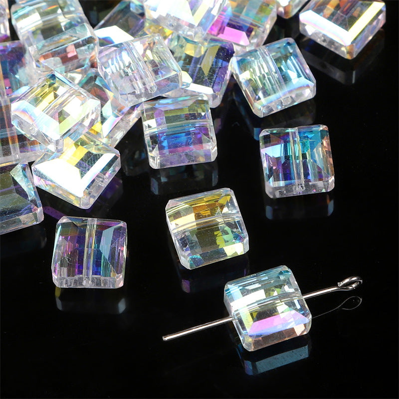 Wholesale Transparent AB Colored Peach Heart Pointed Bead Cut Bead Glass Crystal Bead
