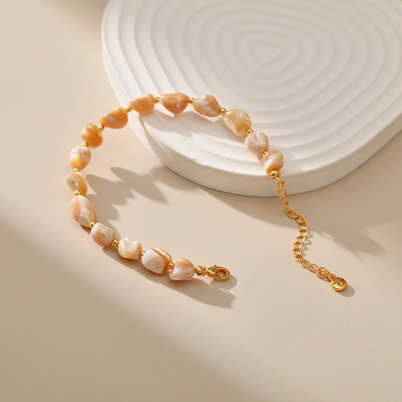 Wholesale Irregular Natural Shell Beads Handmade Bracelet