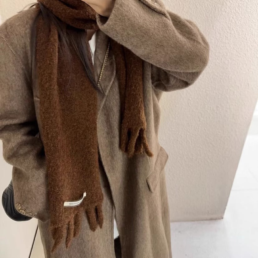 Wholesale Winter Alpaca Thick Fringed Thickened Warm Scarf