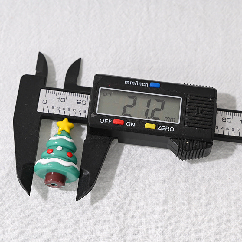 Wholesale 10pcs/pack  Colorful Christmas Tree Beads  3D Focal Beads