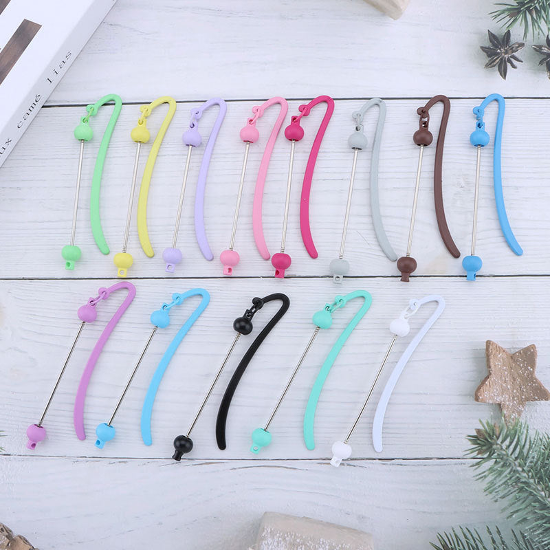 Wholesale New Diy Beaded Bookmarks Children Students Cute Book Clip Pendant Creative Love Five-pointed Star Butterfly Beaded Bookmarks