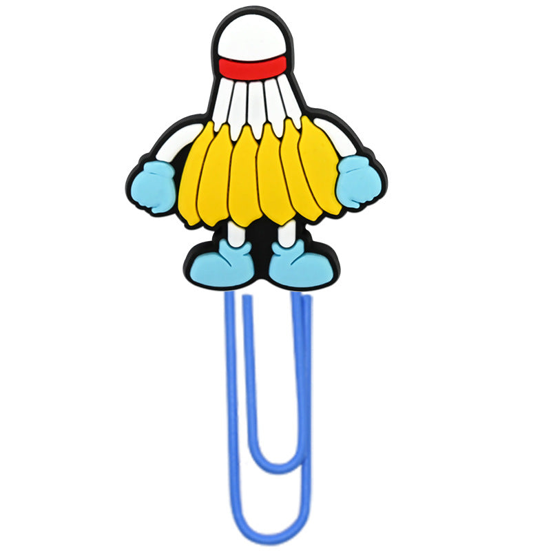 Wholesale Random 50pcs Cartoon Badminton Paper Clip Bookmark