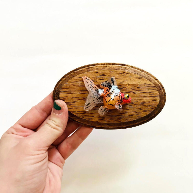 Wholesale Dopamine Style Wooden Fish Shaped Wall Decoration,  Maximalist Art Decorative Accent Gift