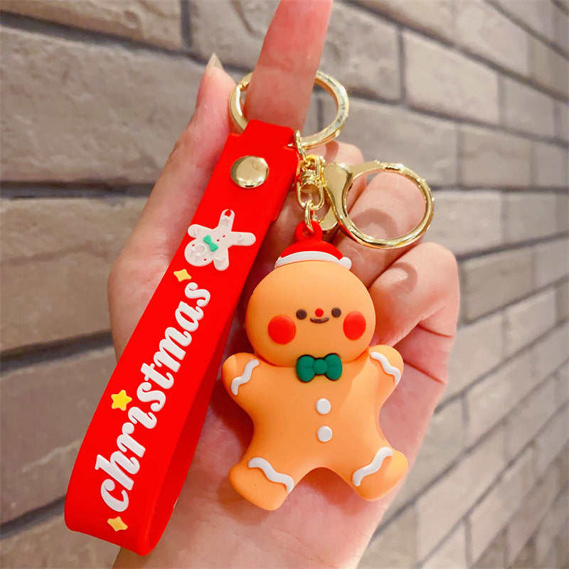 Wholesale Cartoon Christmas Gifts Plastic Doll Keychains