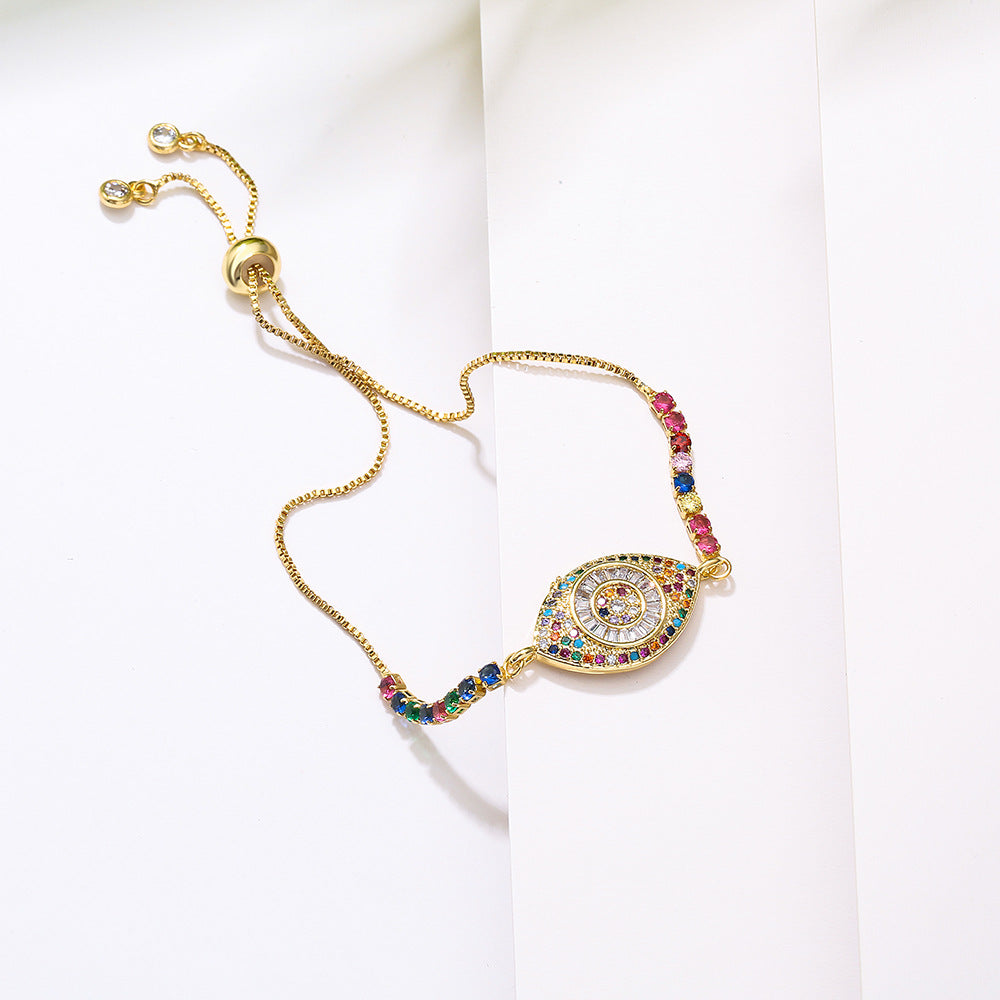 Wholesale Zircon Eye Copper Bracelet