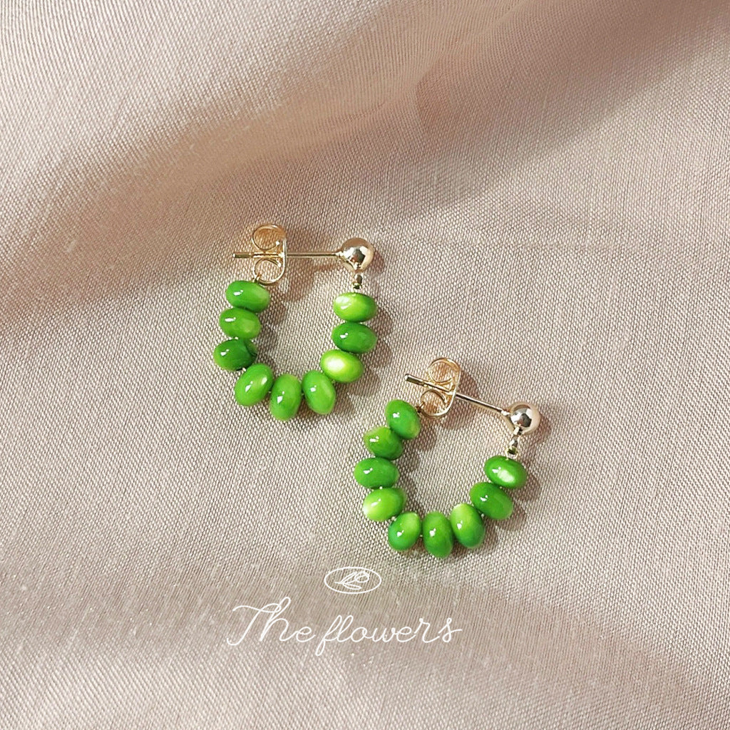 Wholesale of Green Metal Earrings