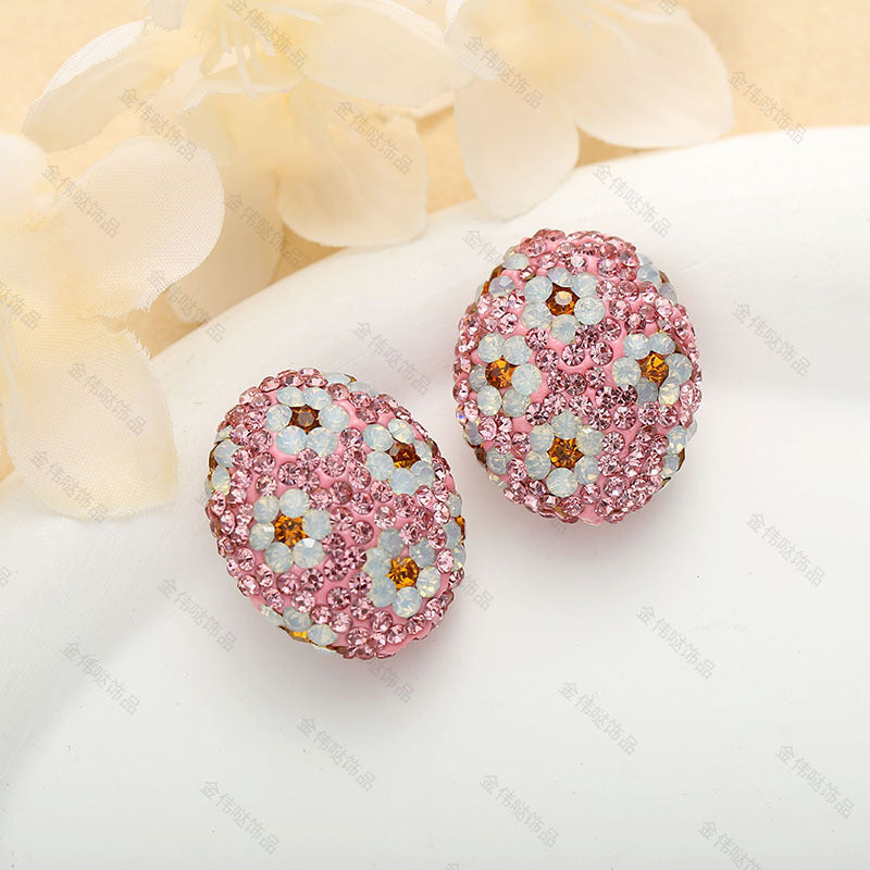 Wholesale 10pcs Plum Blossom Colorful Diamond Beads