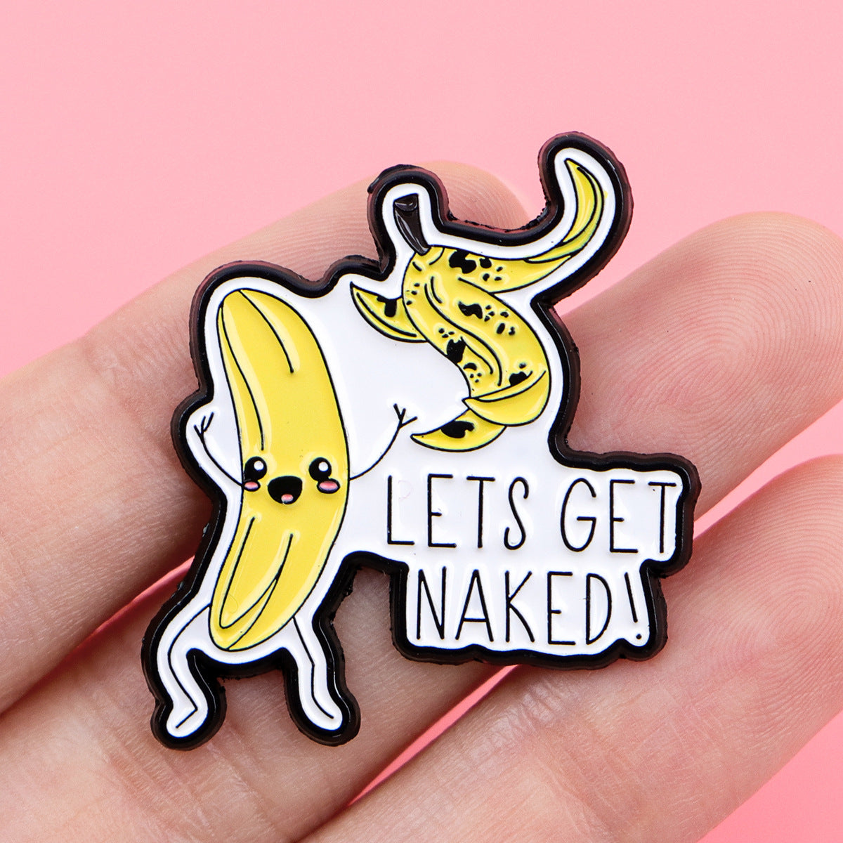 Wholesale Banana Quote Brooch Cartoon Metal Badge Accessory