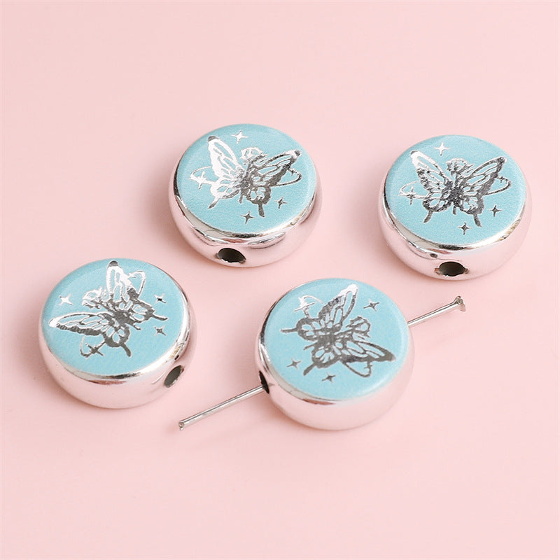 Wholesale  Printed Beads Cartoon Beaded Handmade DIY  Acrylic Beads