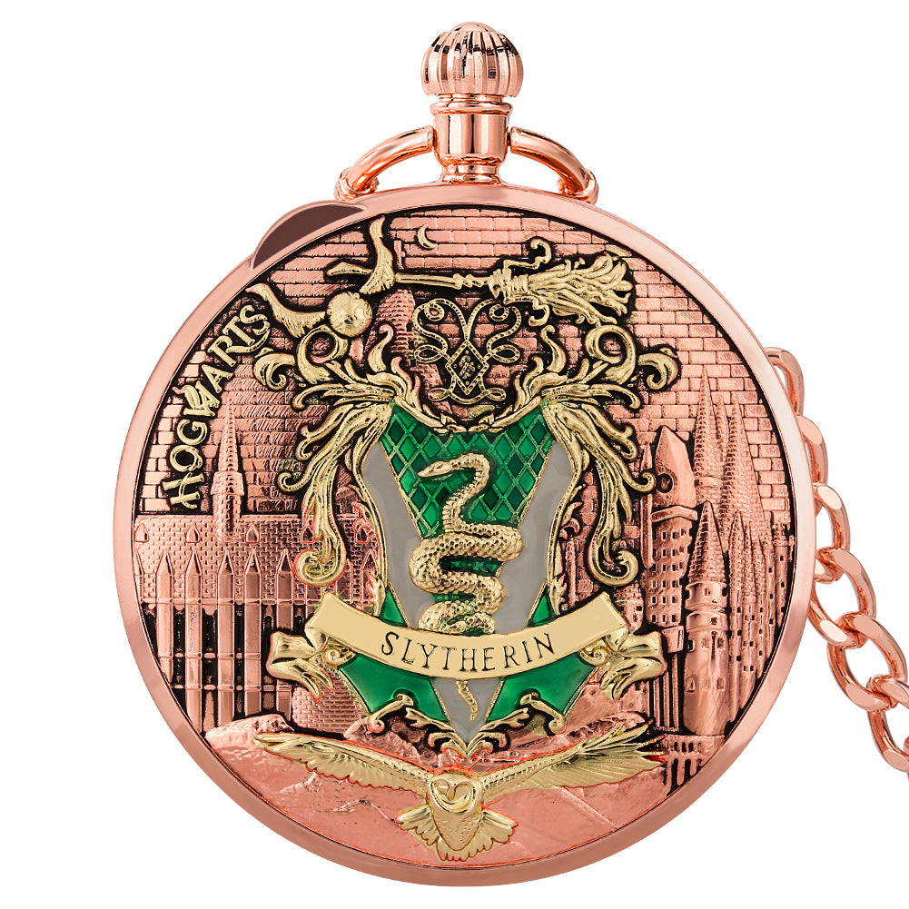 Wholesale Vintage Creative Broom Castle Music Octave Box Pocket Watch OLY Exclusive