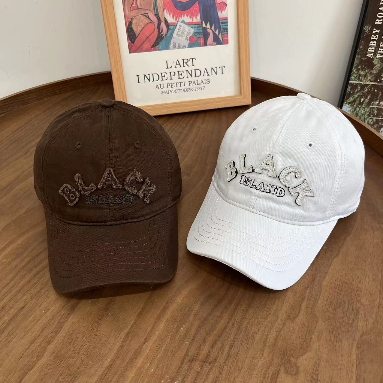 Carta de algodón al por mayor bordado Big Head Girth Men and Women Big Brim Baseball Cap